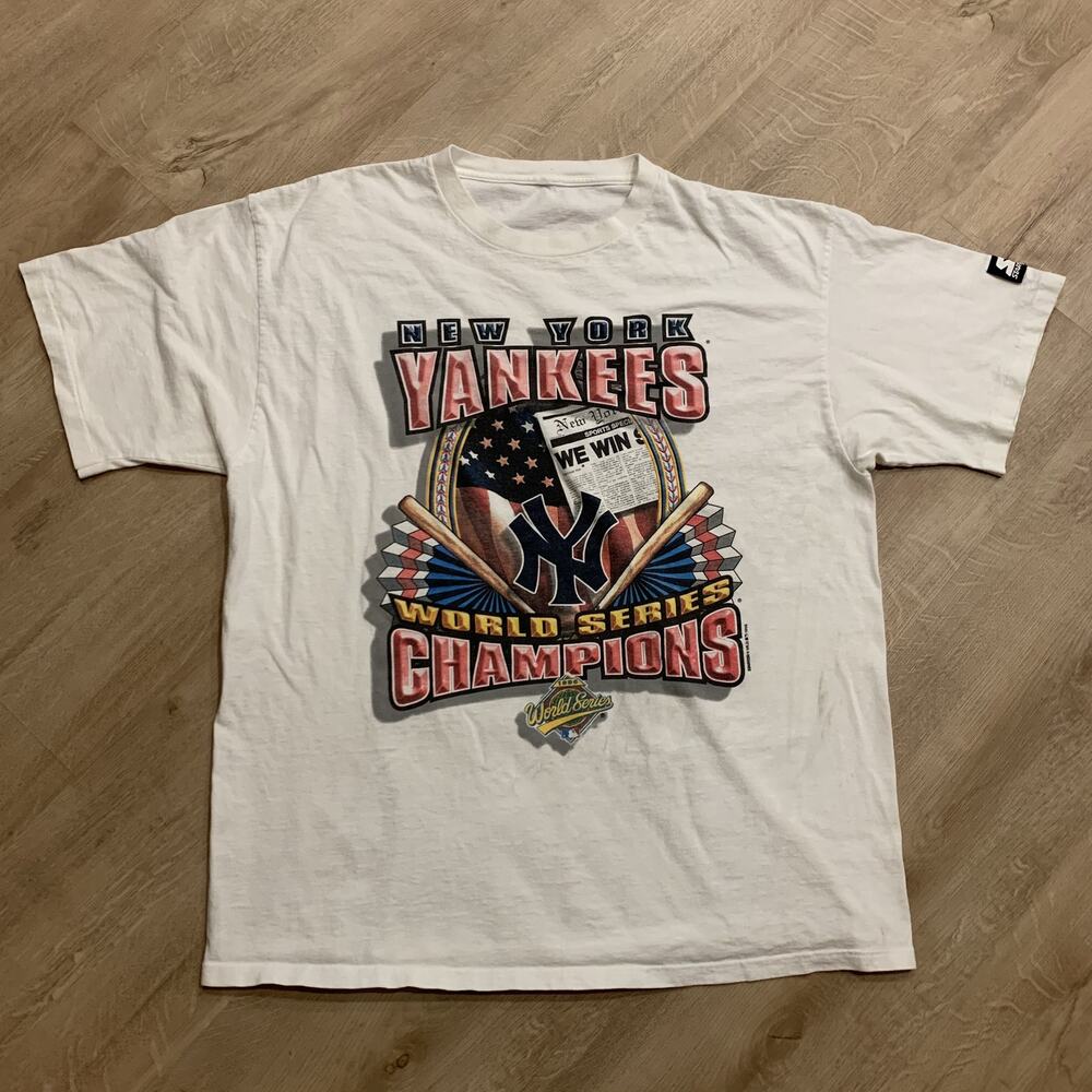 Vintage Starter MLB New York Yankees 1996 World Series Champions T-Shirt 2XL XXL